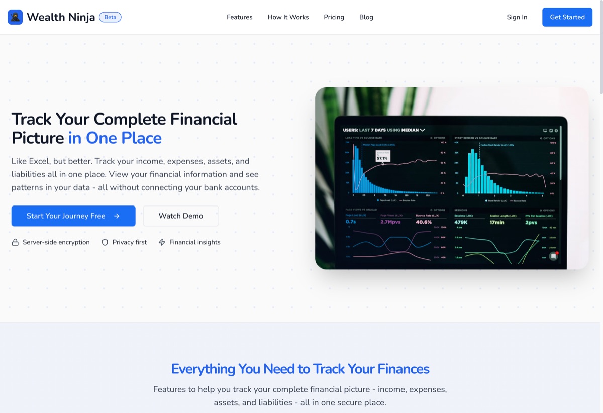 Wealth Ninja website preview